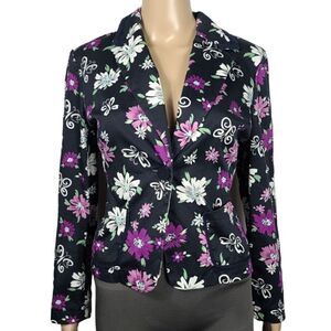 Casual Corner Annex Floral Button Up Blouse